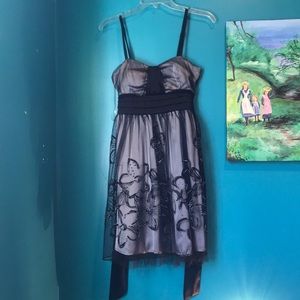 Spaghetti strap formal dress.